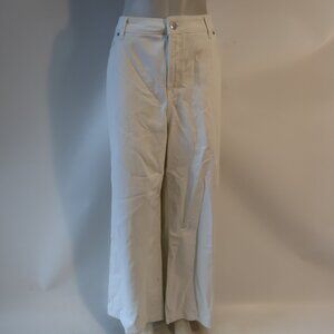 NWT Womens ELOQUII "The Yvette" White Wide Leg Jeans Plus Size 18